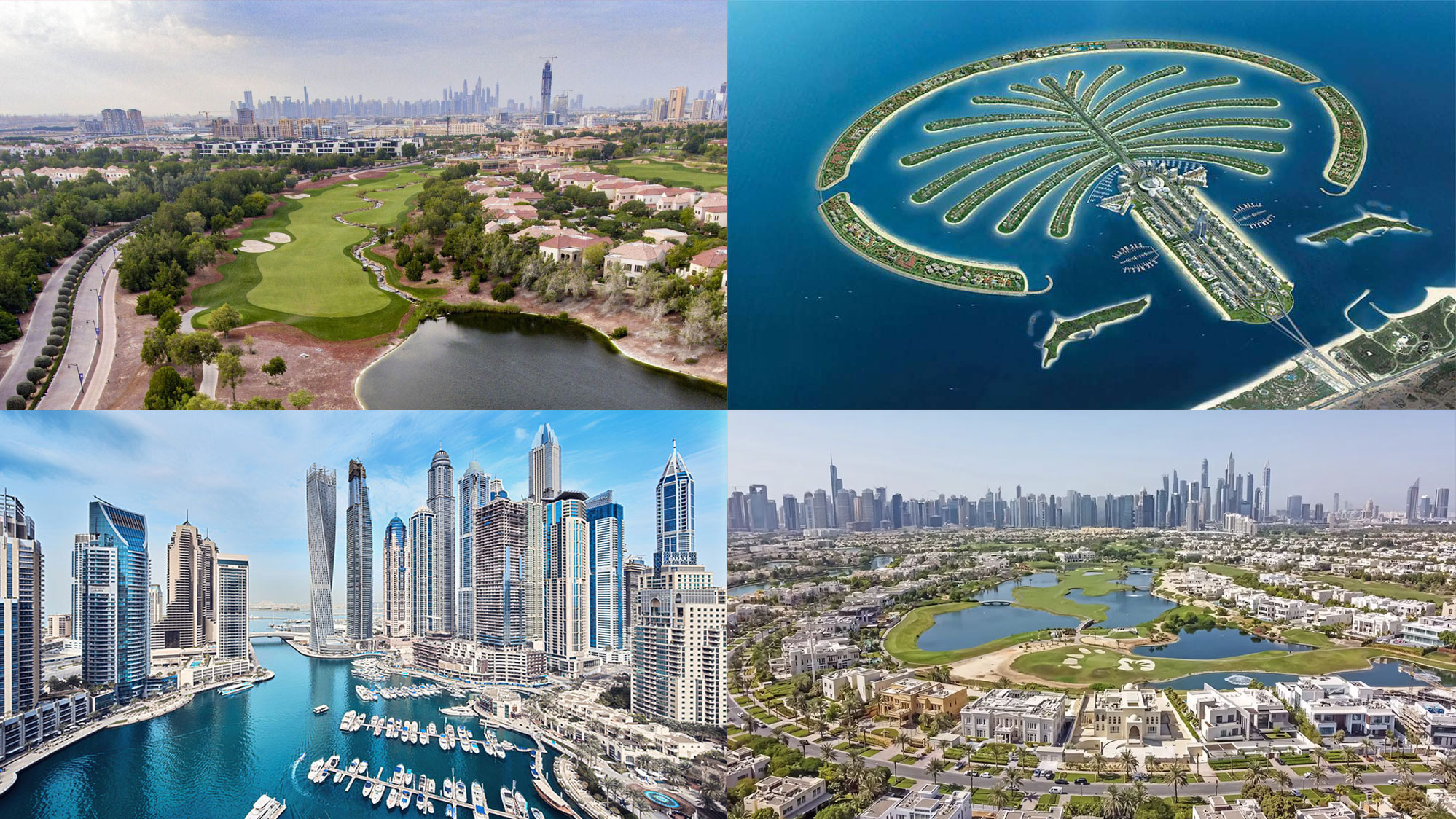 Dubai waterfront and golf communities