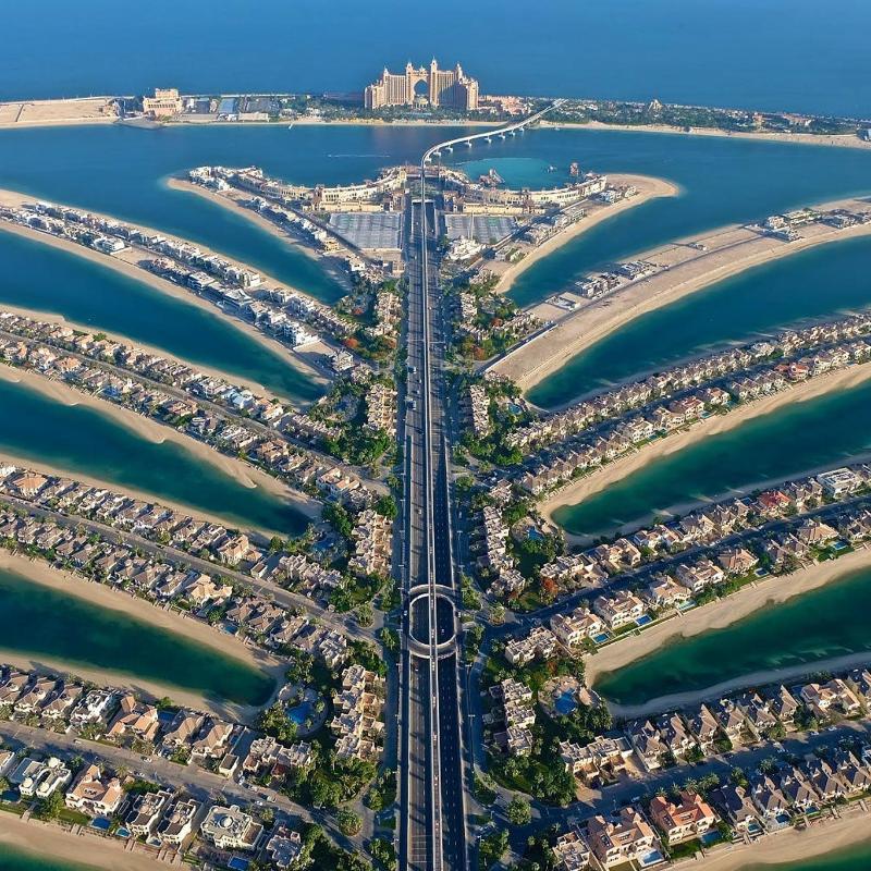 Palm Jumeirah aerial view