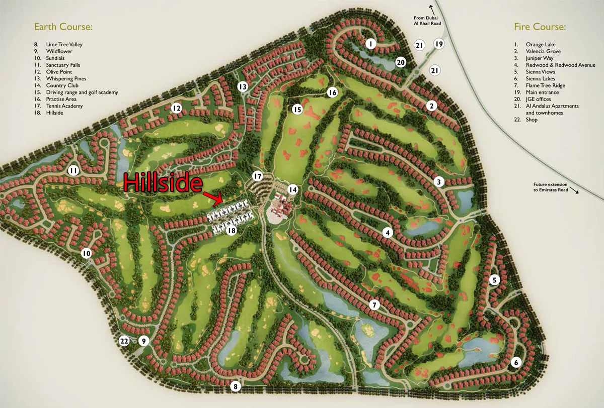 Golf estate community layout