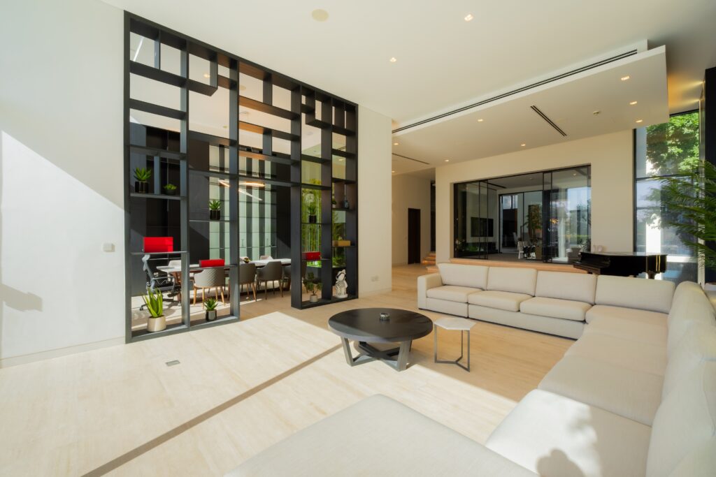 Elegant minimalist living space