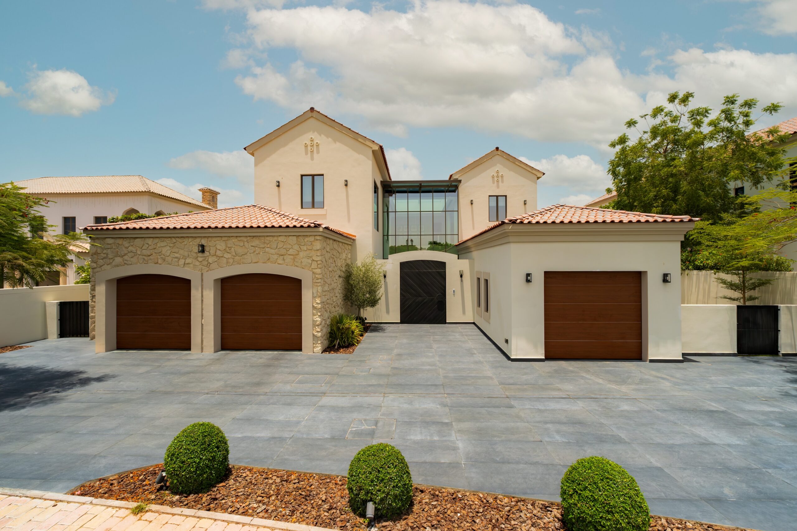Modern double garage